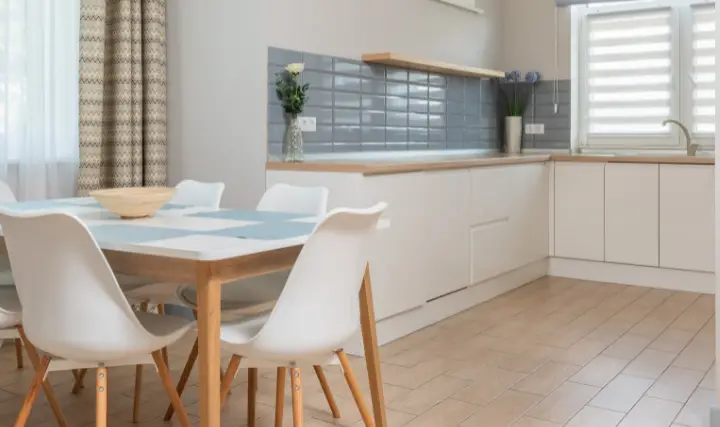 Deep cleaning wooden kitchen floor